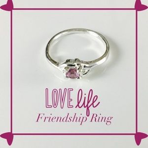 👶5/$25 purple Silver plated CZ Crystal Ring